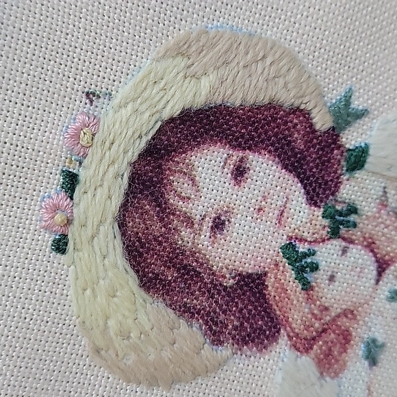 Lot of 2 Jan Hagara Cross Stitch Completed, Wall Hanging Art 11" x 9" Framed - Picture 13 of 17